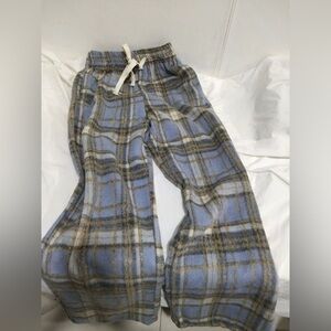 Cozy Blue Plaid Pants